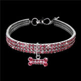 Collier pour chien en strass étincelants - Cristal pour chiot